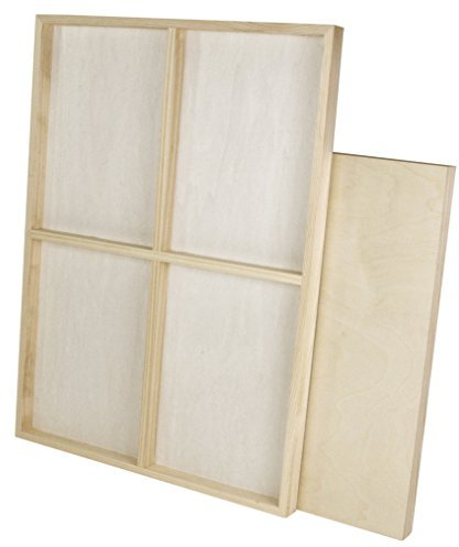 Paintersisters® Malgrund aus Holz, 2 Stück je 70 x 100 cm, 3D Optik - 38mm stark, Malplatte aus Holz, Holzleinwand, Ulmer Holzmalgrund