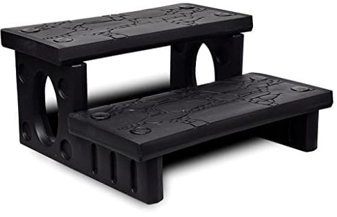 vidaXL Whirlpooltreppe Schwarz Whirlpool Einstiegstreppe Einstiegshilfe Treppe