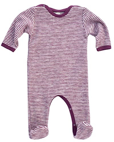 Lilano Natur Lilano Fleece Jumpsuit mit Fuß 100% Wolle - Mehrfarbig - 68