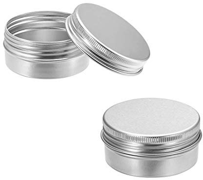 sourcing map 6 Stk. Metalldose Runde Aluminium Dosen Blechdose Schraubverschluss 1,7 oz 50ml