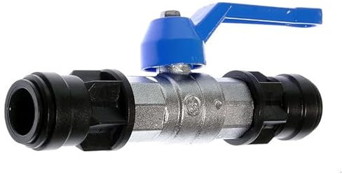 Luftabsperrhahn LASK 22, innen 22 mm Kugelhahn Messing Kunststoff Steckverbinder