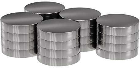 20x Neodym Power Magnet Silber - Scheibenmagnet extra stark rund - Durchmesser 15x3mm hoch - Starke Supermagnet - Haftkraft ca. 3 kg - Magnete für Whiteboard, Pinnwand, Magnettafel, Werkstatt