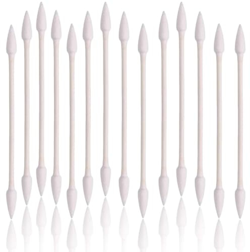 Puntas de doble precisión 800 piezas de algodón con palillo de papel, puntas de doble punta para maquillaje, 4 paquetes, 200 piezas 1 paquete