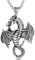 southbankstore Personalisierte Halskette mit wildem Tierdrachen, Drachenschmuck, unendlicher Charm, Freundschaftskette, Anhänger, Geschenk, Zink, Alexandrit