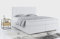 MKS MEBLE Boxspringbett 120x200 mit Bettkasten, Bett 120x200 mit Matratze und Topper - Susan - Weiß Kunstleder - H4
