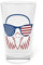 Vaso de cerveza de 16 onzas, diseño de águila patriótica con bandera americana de 16 onzas