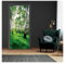 Türtapete Birkenwald Wald grün Natur - 91x211 cm einteilig - Türposter Selbstklebend Fototapete für Tür Wohnzimmer Küche Badezimmer Türaufkleber Türfolie UV-Beständig Montagefertig
