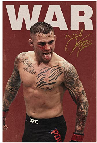 Dustin Poirier The Diamond War vorsigniertes Foto-Poster, A4