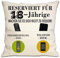 18. Geburtstag Geschenk: Kissenbezug für Mädchen & Jungen - Dekoration für glücklichen 18. Geburtstag von Tochter, Sohn, Enkelin & Enkel