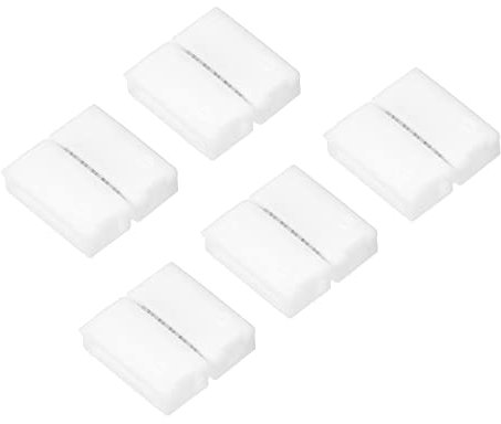 YOKIVE 5Stk LED Leisten-Verbinder 6 Konduktor 12mm Breite | 6 Pin RGB Lötfreier Adapter für Lichtleisten(Weiß)