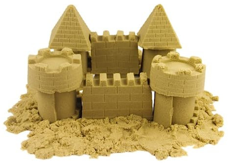 ATC Handels GmbH kinetischer Sand - Kreativer Spielspaß mit formbarem Wundermaterial - formen, kneten, gestalten, endlose Möglichkeiten für Jung und Alt (natur, 1 kg)