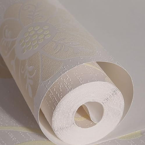 BPILOT Wallpaper Three Dimensional Flower Non Woven Non Self Adhesive Wallpaper Living Room Bedroom Background Wall Full of Wallpaper Yellow
