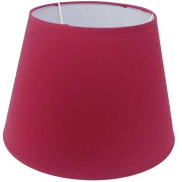 Lampenschirm kegelförmig aus Stoff H 17.5 x Ø 25 cm für Tisch - Stehlampen (rot)