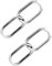 S925 Sterling Silver Link Chain Hoop Earrings, Small Oval Geometric Circle Minimalist U-Shaped Drop Earrings Convertible Paperclip Link Dangle Fashion Jewelry for Women(Silver)