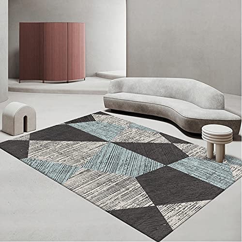 Door Mat Duck Egg Blue Gray Rug Polyester Rugs Living Room Indoor Door Mat Thicken Doormat Washable Door Mats Indoor Non Slip Outside Door Mats Carpet Rugs for Bedroom 100x150cm