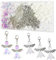 50 Sets Schutzengel Selber Machen Set Engel Anhänger Perlen Handwerk Zubehör, Perlenengel Anhänger Basteln Schutzengel Bastelset für DIY Basteln, Charms Anhänger,Schlüsselanhänger Engel (Weiß,Farbig)