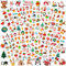 UPINS Weihnachts Aufkleber für Kinder, 12 Blatt 3D Puffy Sticker Schneemann Rentier Baum Weihnachtsmann Schaumstoff Sticker für Weihnachtsfeiern, Geschenke, Scrapbooking, DIY-Basteln