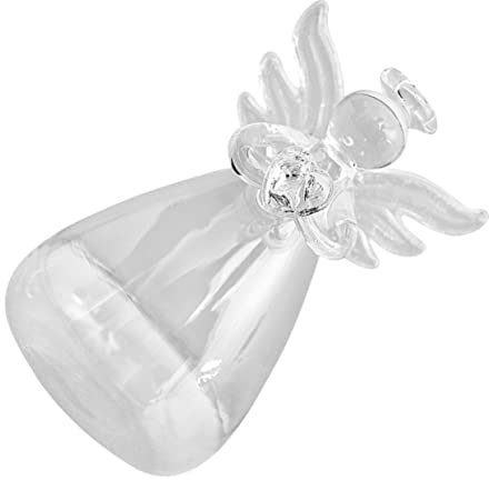 RORPOIR 1 Stück Engel Hydrokultur Vase Büro Desktop Schmuck Glasflasche Engel Schmuck Zarte Glasvase Einfache Vase Dekorative Blumenvase Blumenarrangement Flasche Blumenbehälter