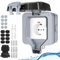 Upgrade Aussensteckdose Wasserdichte Steckdose IP66 mit Schalter Kontrollleuchte,Grau Außensteckdose Aufputz Wetterfest Outdoor Steckdose Gartensteckdose aussen Abschliessbar Klappdeckel-1 Fach
