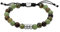 Fossil Herren-Edelstahl-Perlenarmband mit Schieberverschluss, Hellgrün