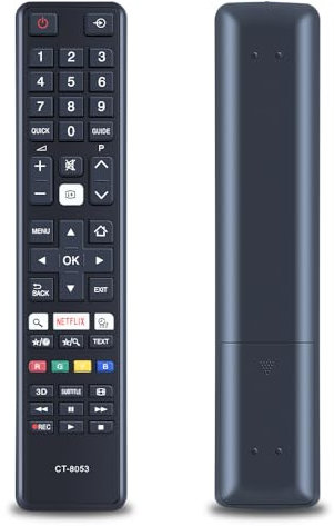 TCNOUMT New CT-8053 Télécommande compatible avec Toshiba Smart UHD LED TV 28W3754DG 28W3763DG 32L3763DA 32W3763DA 40L3663DG 48U7653DB 43U6663DG 43V6763DA 49U6663DG 49U6663DG G 55L3. 763DG 65U6663DG