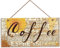Kaffeeschild, Grunge Sackleinen-Hintergrund, 12,7 x 25,4 cm, Kaffee-Bar-Schild, Espresso, Mokka, Schilder