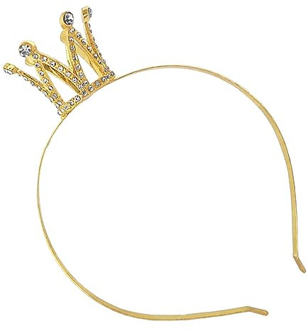 BELLIFFY Haarreifen Strass-Krone Krone für Kinder Stirnband für Kinder Partyzubehör hair accessories for wedding hair accessories Stirnbänder im Kronendesign Kopfschmuck Golden