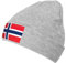 UVBDF Beanie-Mütze mit norwegischer Flagge, gestrickt, Wintermütze, warm und modisch, Kopfbedeckung für alle Jahreszeiten, grau, Einheitsgröße