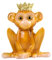KUKUUU Yoga-Affen-Figur, Statue, Desktop-Tierskulptur (mit Krone)
