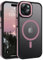 GUAGUA Cover Magnetico per iPhone 15 Plus, Custodia iPhone 15 Plus Compatibile con MagSafe, Opoco Protettivo Case per Signore Sottile Anti-Graffio Glassato Traslucido Antiurto 6,7 Pollici, Rosa