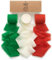 Vitalizart Chiffonband Rot & Weiß & Grün 3,8 cm x 19,2 m, Geschenkband Breit Schleifenband, Dekoband zum Basteln, Fransenband für Hochzeitseinladungen, Brautsträuße, Geschenke Verpackungen