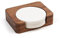 watchget Espresso Paper Filter Holder Update Coffee Filter Storage Container Coffee Filter Dispenser Compatible with51-63mm Round Disposable Puck Screen Paper Filters, Wood