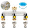 Splitter per Tubo da Giardino,2-Vie Distributore,3/4 Distributore a 2 Vie per Rubinetto Giardino con Valvola Indipendente,Splitter per Rubinetto a 2 Vie da 3/4&1/2,Rubinetto Esterno Giardino