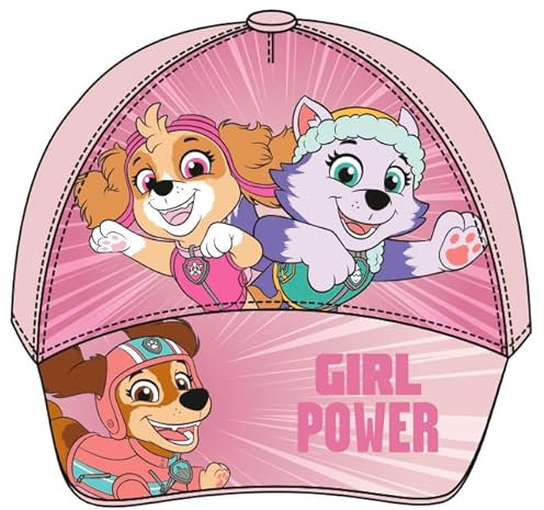 Paw Patrol Kappe für Mädchen - Girl Power Kinder Cap Basecap Baseballkappe verstellbar Rosa