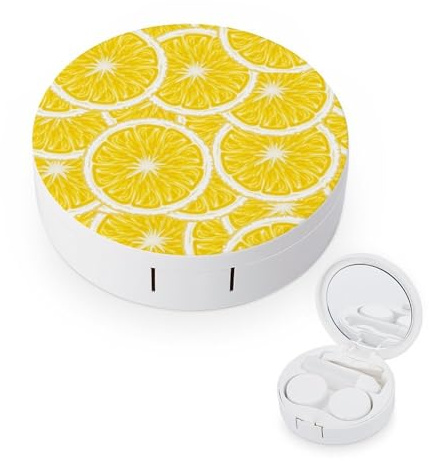 fkgvwo Contact Lens Case Orange Contact Lens Holder Box Container Soak Storage Kit