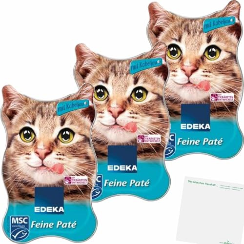 usy Bundle für Edeka Herzstücke Feine Pate mit Kabeljau 3er Pack (3x85g Packung) + usy Block