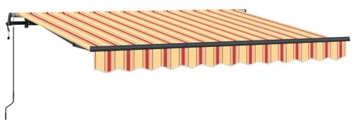 Foknhdi Gelb Einziehbare Gelenkarmmarkise 350x200 cm mit Fernbedienung wasserabweisender Stoff und Aluminiumrahmen für Balkon Terrasse Garten Modernes Sonnenschutz Design