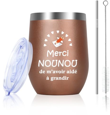 Cadeau Nounou Original Maitresse D'École Fin D'année Scolaire Tasse à Café 355ml Merci Nounou Fin De Contrat Maîtresse Maitre Atsem Directrice Ecole Prof Idee Cadeau Aesh Creche Eleve Verre a Vin