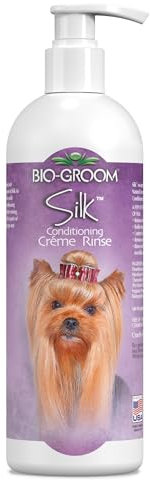 Bio-Groom Silk Creme Rinse Hundespülung - Feuchtigkeitsspendende Pflegespülung - Hundezubehör für empfindliche Haut - Konzentrat 1:4 - Verdünnt 4.7 L - 946 ml