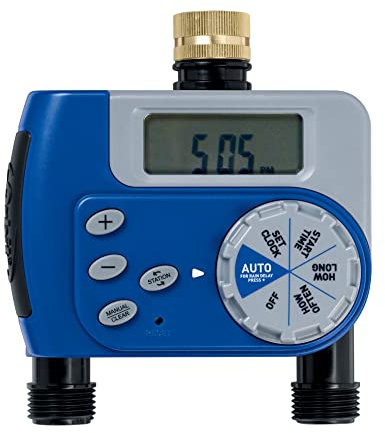 Orbit Dual Valve Digital Watering Hose Timer - Water Faucet Hose Bib Timer