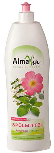 Almawin - Detergente para lavavajillas, fragancia de melisa y rosa silvestre, 1L