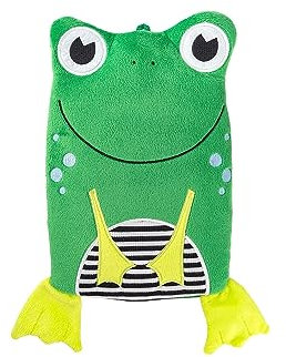Hugo Frosch Kinder Öko-Wärmflasche 0,8 l mit Tierbezug Frosch