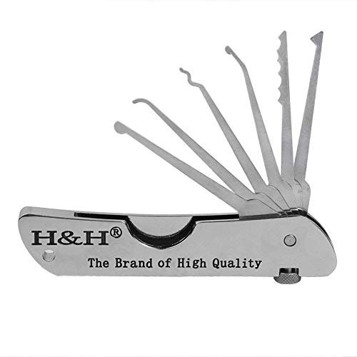 MICG Portable Folding Single Hook Picks Lock Locksmith Padlock Tools Quick Openers Jackknife Training Tool Set for locksmith