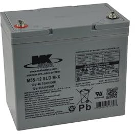 12V 55Ah MK Sealed Lead Acid Mobility Scooter Battery