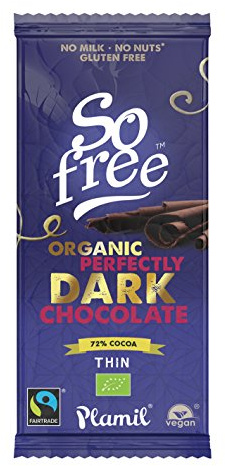 So free Perfectly Dark 72% cocoa Thin Organic Fairtrade