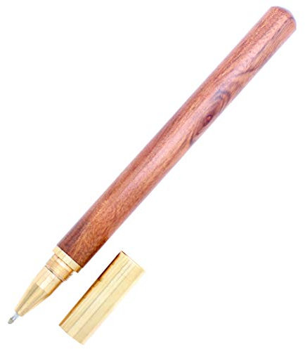 Gullor Handcrafted Messing Und Holz Rollerball Stift, Unterschrift Flüssigen Tintenroller Für Unternehmen, Geschenk Stift, Rotes Holz