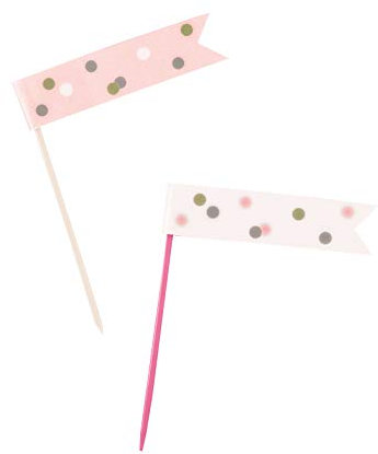 Unique 84941 Birthday Flag Cupcake Toppers | Glittery Rosegold | 6 Pcs, Happy, Rose Gold, 6 Count (Pack of 1)