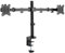 LogiLink BP0098 - Supporto da scrivania in alluminio per 2 monitor da 17-32 (LCD, LED, OLED, …), 360°, lunghezza braccio = 454 mm