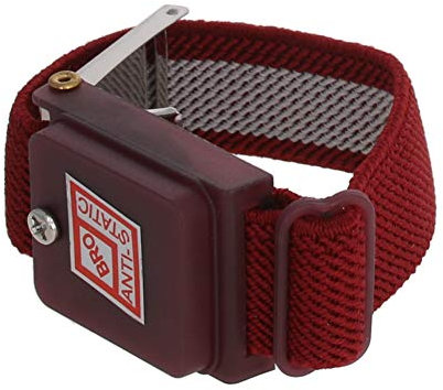 Othmro PWH antistatische Handgelenkschlaufe, rot, kabellos, ESD-Armband, Breite ca. 20 mm, für Körperpflege, Installation von elektronischen Komponenten, 2 Stück