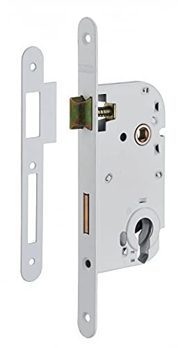 Serrure Encastrable à Cylindre, Acier Robuste, Sécurisation Porte D’entrée, Compatible Cylindre de Votre Choix, Mécanisme à Un Tour, Installation Facile, Têtière Arrondie Ou Carrée, THIRARD